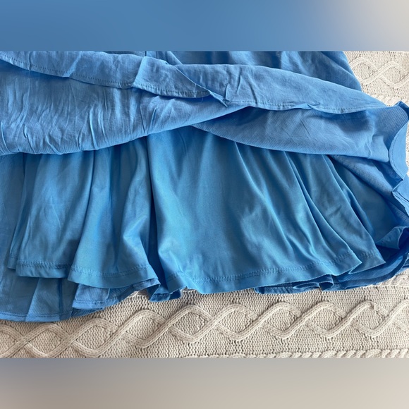 Blu Pepper Elegant Light Blue Puff Sleeve Rayon Dress various sizes - Picture 9 of 16